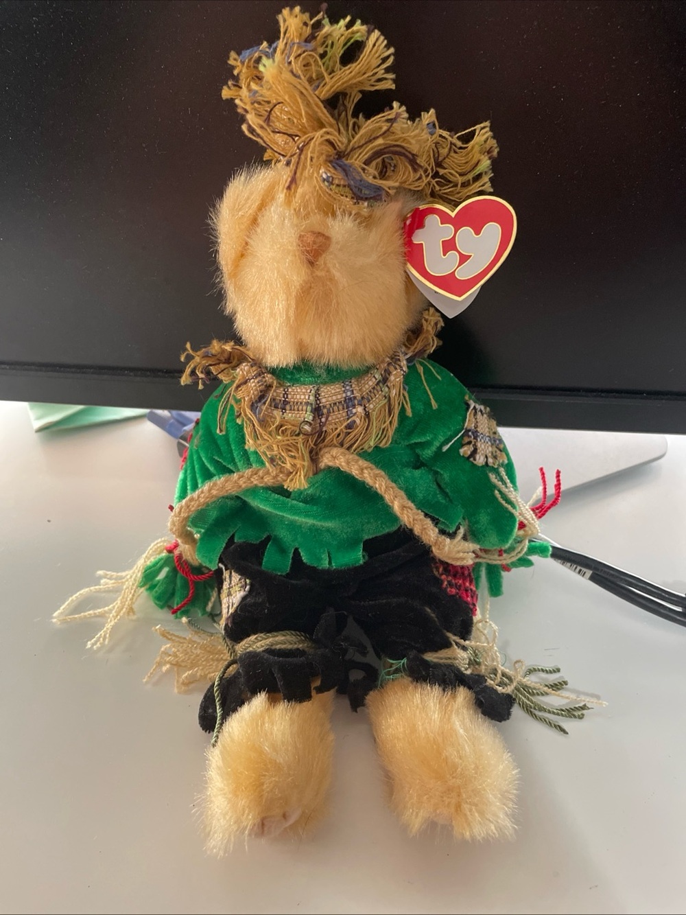 Brand New With Tag Alfafie Beanie Baby Scarecrow Vintage Stuffed Animal